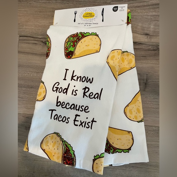 Living Essentials Taco Kitchen Towels - Picture 3 of 4